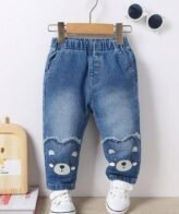 بنطلون جينز نمط رسومات كرتونية انيقة