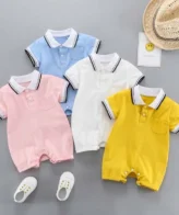 رومبير أنيق بأكمام قصيرة للاطفال حديثي الولادة