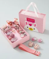 صندوق مجموعة إكسسوارات الشعر مكون من 18 قطعة