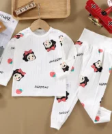 طقم بناتي مميز مكون من قطعتين بلوفر بأكمام طويلة وسروال