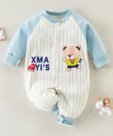 رومبير أنيق بأكمام طويلة للاطفال الرضع نمط مخطط