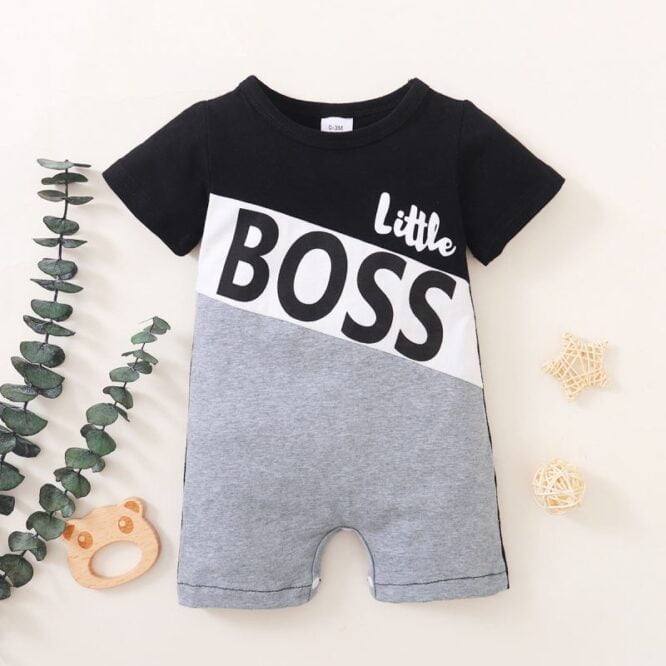 رومبير راقي مطبوعة فيه Boss للاولاد الصغار