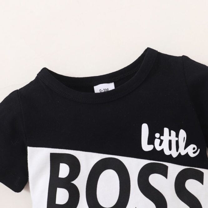 ⁦رومبير راقي مطبوعة فيه Boss للاولاد الصغار⁩ - الصورة ⁦3⁩