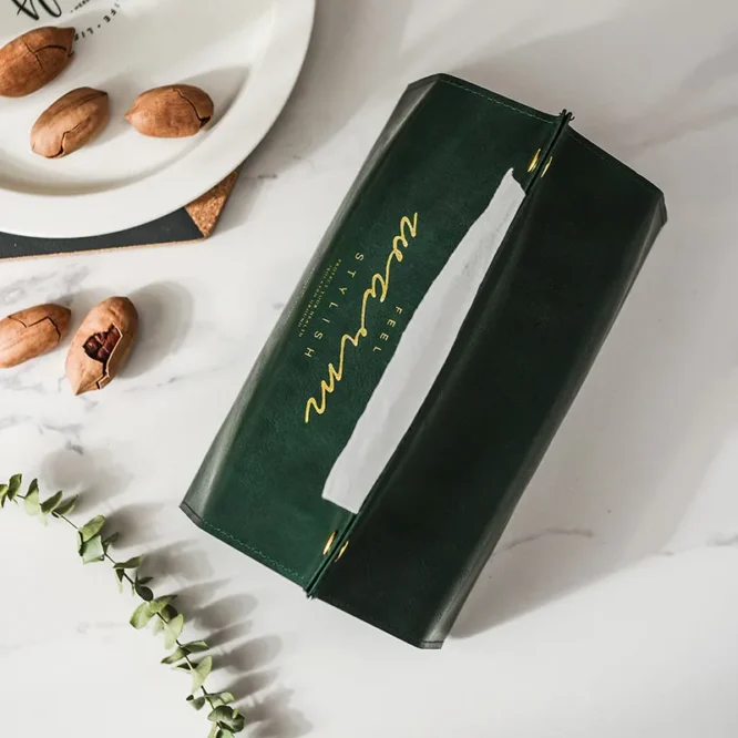 ⁦حافظة مناديل جلدية من البولي يوريثان⁩ - الصورة ⁦8⁩