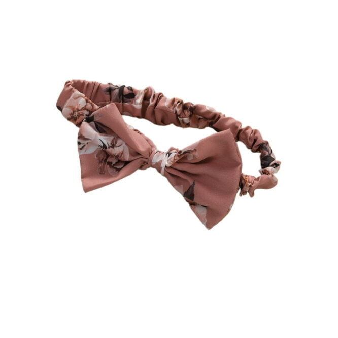 ⁦رومبير بتصميم أنيق بدون أكمام يضفي لمسة من الأناقة لطفلك بطبعة زهور مع ربطة للرأس⁩ - الصورة ⁦7⁩