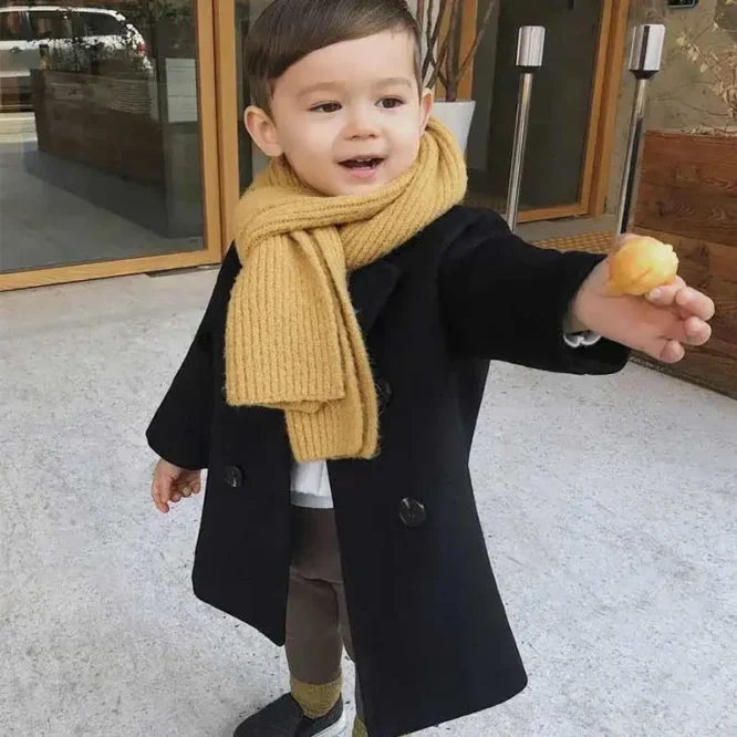 ⁦جاكت ولادي شتوي بخامة ممتازة للاطفال الرضع والاطفال الصغار⁩ - الصورة ⁦7⁩