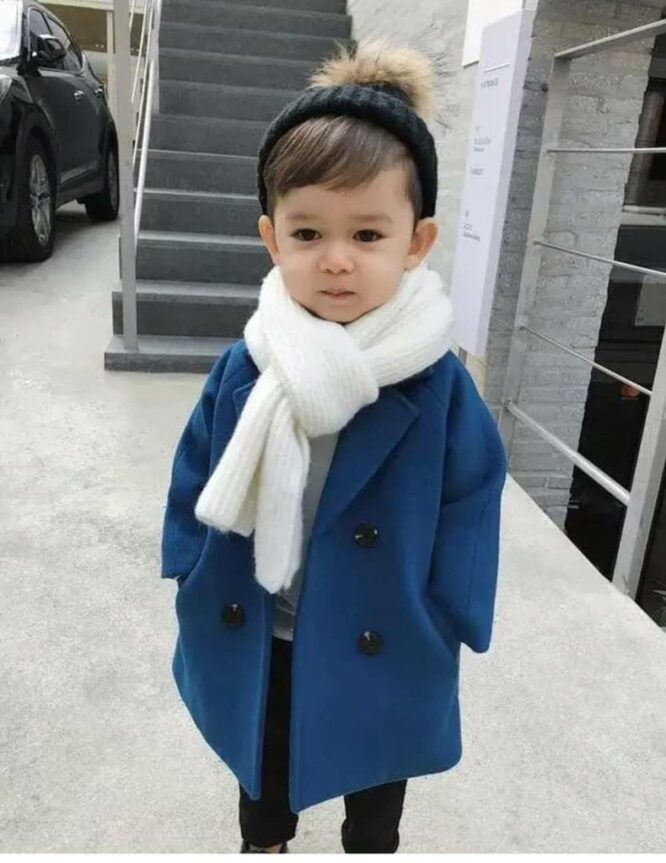 ⁦جاكت ولادي شتوي بخامة ممتازة للاطفال الرضع والاطفال الصغار⁩ - الصورة ⁦12⁩