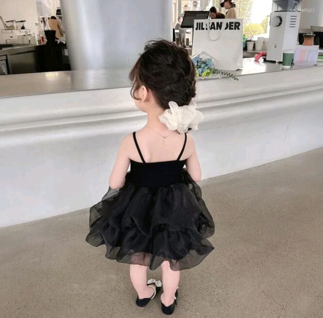 ⁦فستان بناتي شبكي راقي للفتيات الاميرات⁩ - الصورة ⁦8⁩