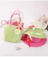 طقم انيق مكون من قطعتين قبعة مع حقيبة