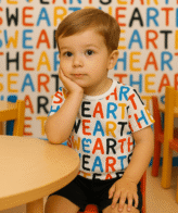 طقم ولادي صيفي مكون من قطعتين تي شيرت و شورت نمط الحروف بتصميم  جذاب