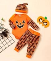 طقم ولادي مكون من بوديسوت وسروال مع قبعة