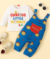 طقم ولادي حديث مكون من بلوفر وشيال بنمط القرد