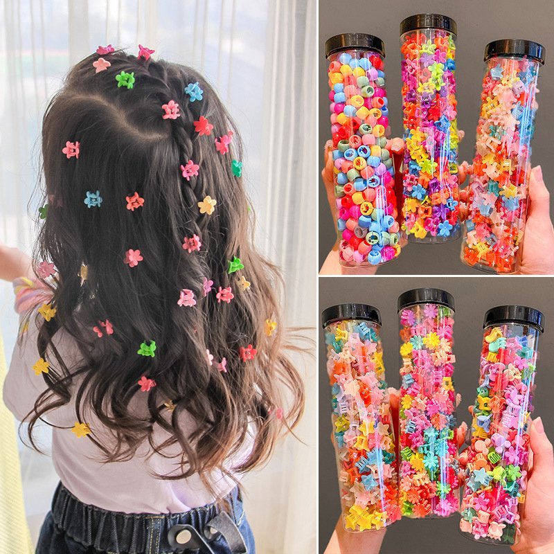 مجموعة مساكات/قباضات الشعر متعددة الالوان