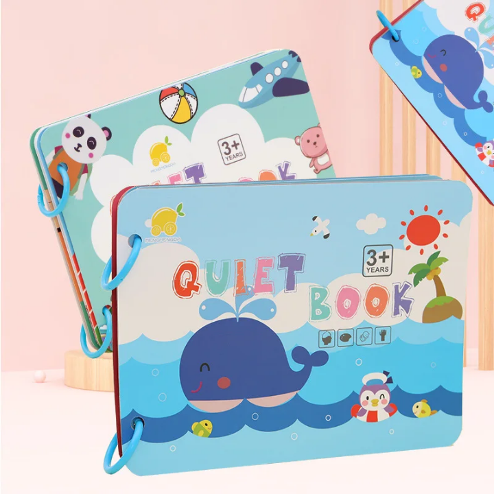 كتاب الأنشطة التفاعلي للأطفال (Quiet Book) - ألعاب مونتيسوري لتنمية الذكاء والمهارات الحركية - الصورة 6