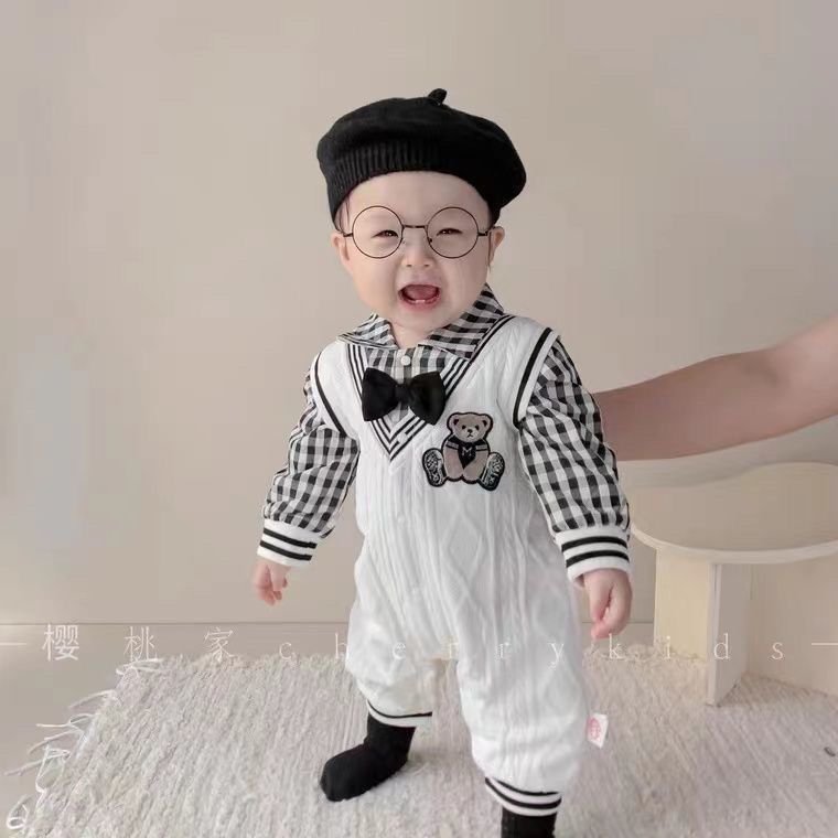 رومبير ولادي أنيق بأكمام طويلة نمط دب بتصميم راقي